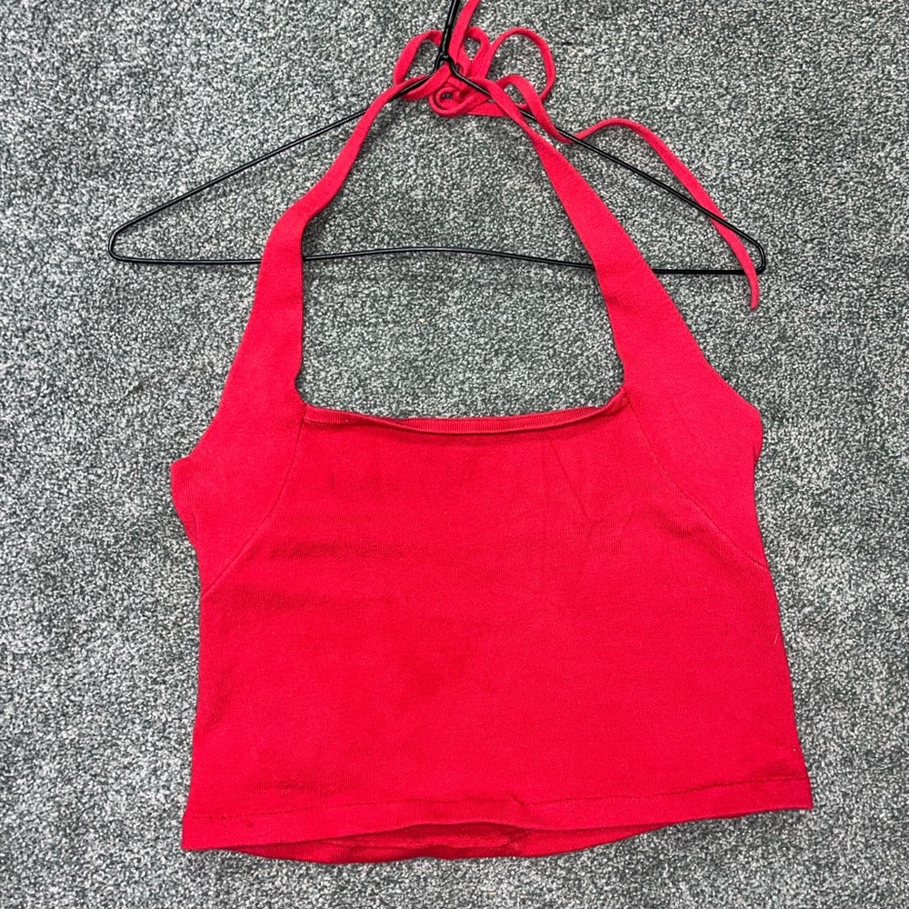 Vintage Red Halter  Top